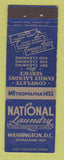 Matchbook Cover - National Laundry Washington DC WEAR