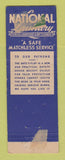 Matchbook Cover - National Laundry Washington DC WEAR