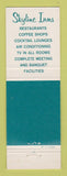 Matchbook Cover - Skyline Motor Inn Washington DC New York City