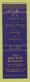 Matchbook Cover - Ben Bow Restaurant Washington DC WEAR