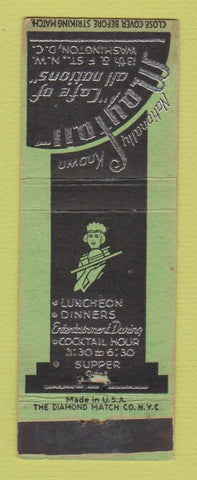 Matchbook Cover - Mayfair Restaurant Cafe Washington DC girlie WEAR
