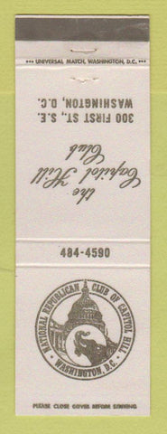 Matchbook Cover - Capitol Hill Cafe Washington DC