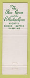 Matchbook Cover - Shoreham Hotel Washington DC Palladian Room