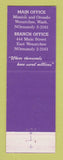 Matchbook Cover - Wenatchee Federal Savings and Loan Washington DC