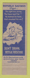 Matchbook Cover - Republic Savings and Loan Washington DC