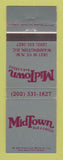 Matchbook Cover - MidTown Bar Grille Washington DC WEAR