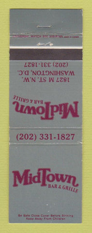 Matchbook Cover - MidTown Bar Grille Washington DC WEAR