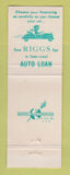 Matchbook Cover - Riggs National Bank Washington DC