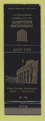 Matchbook Cover - American Security Trust Washington DC