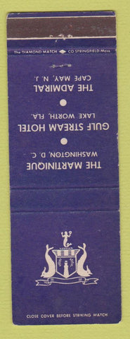 Matchbook Cover - Martinique Hotel Washington DC Cape May NJ Lake Worth FL