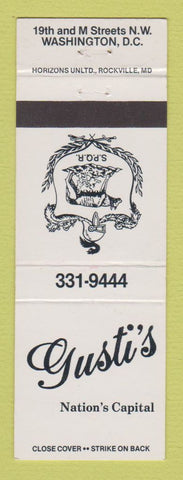 Matchbook Cover - Gusti's Restaurant Washington DC
