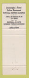 Matchbook Cover - Gusti's Restaurant Washington DC