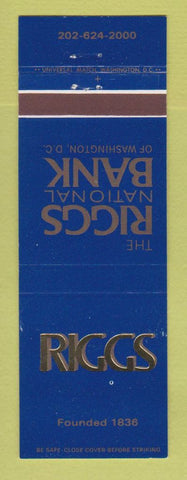 Matchbook Cover - Riggs National Bank Washington DC