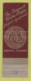 Matchbook Cover - Macwhyte Rope Kenosha WI 1947
