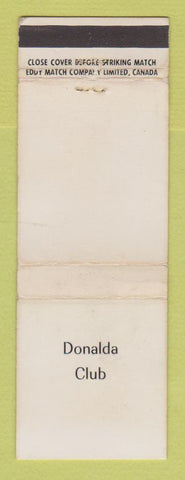 Matchbook Cover - Donalda Club Golf North York ON WEAR