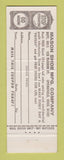 Matchbook Cover - Mason Shoe Manufacturing Springfield MA