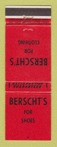 Matchbook Cover - Berscht's Clothes Shoes Canada