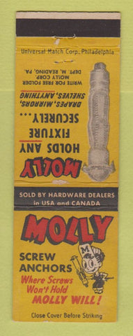 Matchbook Cover - Molly Screw Anchors