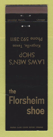 Matchbook Cover - Florsheim Shoes Law Men's Shop Kingsville TX