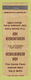 Matchbook Cover - Heidelberger Hof German Food Fort Worth TX