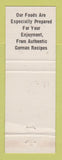 Matchbook Cover - Heidelberger Hof German Food Fort Worth TX