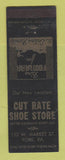 Matchbook Cover - Cut Rate Shoe Store York PA