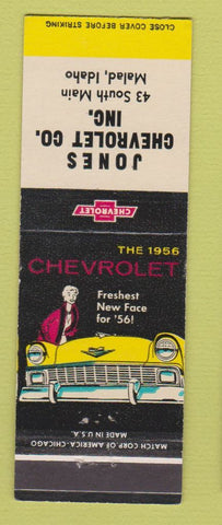 Matchbook Cover - 1956 Chevrolet Jones Malad IA