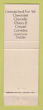 Matchbook Cover - 1966 Chevrolet HD Kemmann Clarence IA