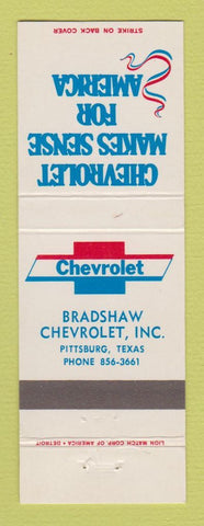 Matchbook Cover - Chevrolet Bradshaw Pittsburg TX