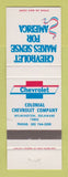 Matchbook Cover - Chevrolet Colonial Wilmington DE