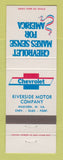 Matchbook Cover - Chevrolet Riverside Motors Madison WV Oldsmobile Pontiac