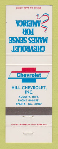 Matchbook Cover - Chevrolet Hill Sparta GA