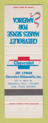 Matchbook Cover - Chevrolet Joe Lyman Oldsmobile Marysville OH