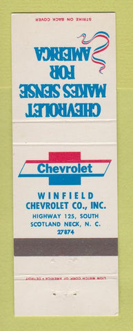 Matchbook Cover - Chevrolet Winfield Scotland Neck NC