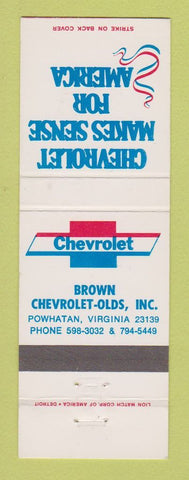 Matchbook Cover - Chevrolet Brown Oldsmobile Powhatan VA