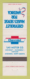Matchbook Cover - Chevrolet Sax Motors Oldsmobile Cadillac Dickinson ND