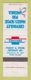 Matchbook Cover - Chevrolet Stanley Strohl Fogelsville PA