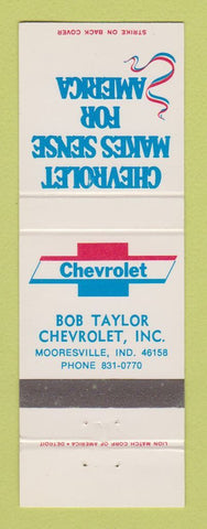 Matchbook Cover - Chevrolet Bob Taylor Mooresville IN