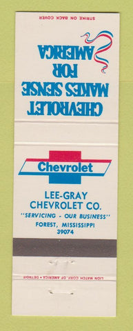 Matchbook Cover - Chevrolet Lee Gray Forest MS