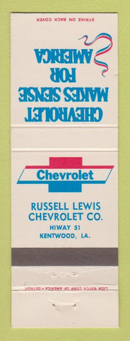 Matchbook Cover - Chevrolet Russell Lewis Kentwood LA