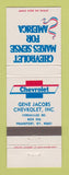 Matchbook Cover - Chevrolet Gene Jacobs Frankfort KY