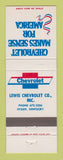 Matchbook Cover - Chevrolet Lewis Hyden KY