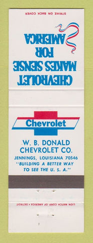 Matchbook Cover - Chevrolet WB Donald Jennings LA