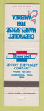 Matchbook Cover - Chevrolet Jendry Jourdanton TX