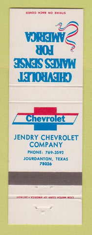 Matchbook Cover - Chevrolet Jendry Jourdanton TX