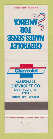 Matchbook Cover - Chevrolet Marshall Port Lavaca TX