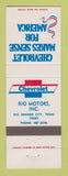 Matchbook Cover - Chevrolet Rio Motors Rio Grande City TX