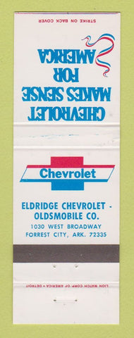 Matchbook Cover - Chevrolet Elridge Oldsmobile Forrest City AR