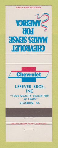 Matchbook Cover - Chevrolet Lefever Bros Dillsburg PA