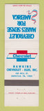 Matchbook Cover - Chevrolet Hakwins Oldsmobile Danville PA